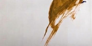 Close-up of Fragment No. 01: the paint of Vermeer's Girl with a Pearl Earring dissolving into bare anodised aluminium